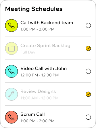 Meeting Schedules